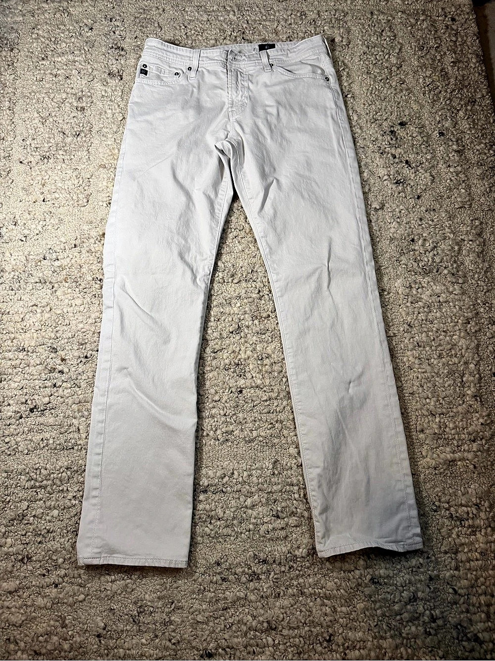 AG Straight Leg Jeans White Waist 30x32